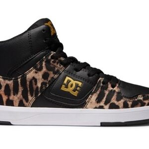 NEW DC Leopard Print High-Top Sneakers